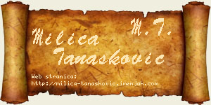 Milica Tanasković vizit kartica